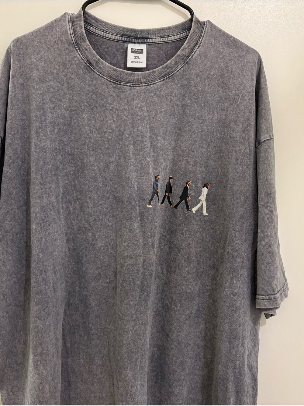 Abbey Road Beatles Inspired Mineral Wash Oversized Tee 2XL